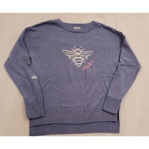 Sundance Blue Crewneck Sweater with Bee Motif